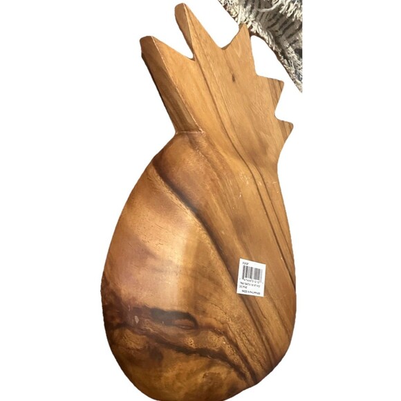 Hawaii Hardwoods of the South Pacific - Hand Carved Pineapple Tray Dish Bowl - Picture 9 of 16